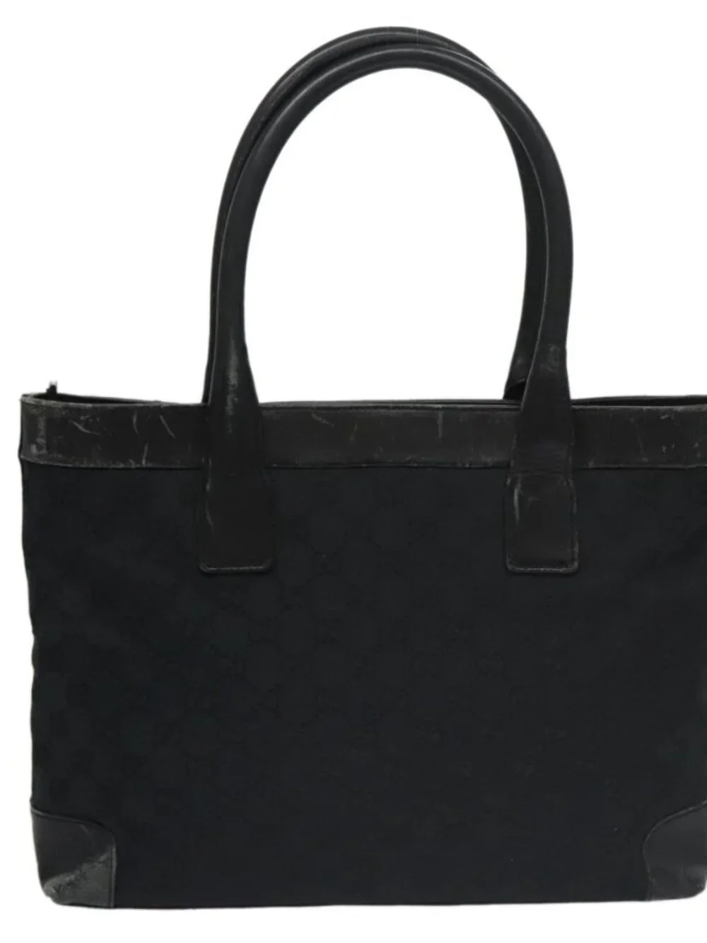 GUCCI GG Canvas Hand Bag Black 33890 Auth ep7056